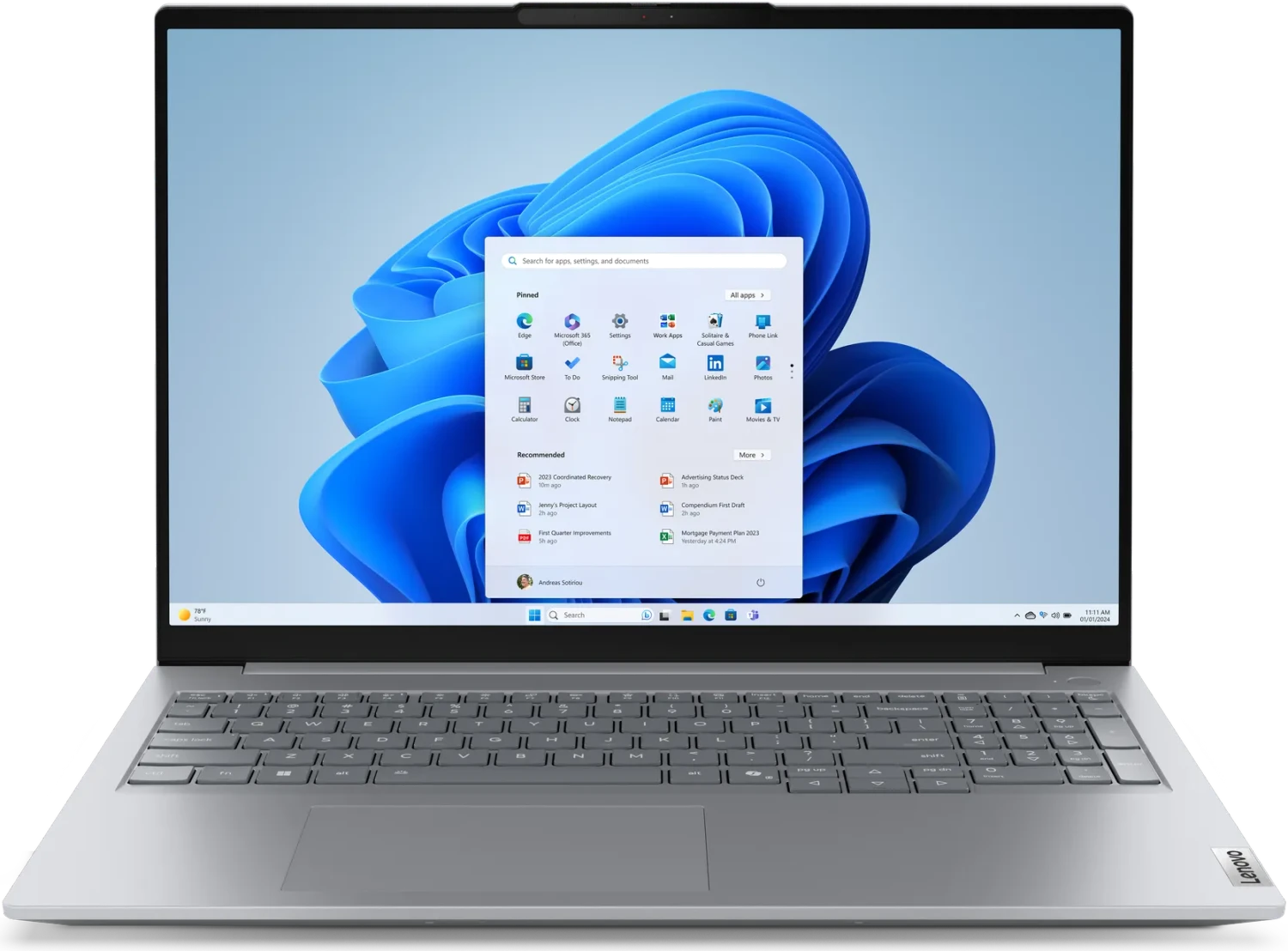 Lenovo ThinkBook 16 G8 IAL, Arctic Grey, Core Ultra 7 255H, 32GB RAM, 1TB SSD, DE