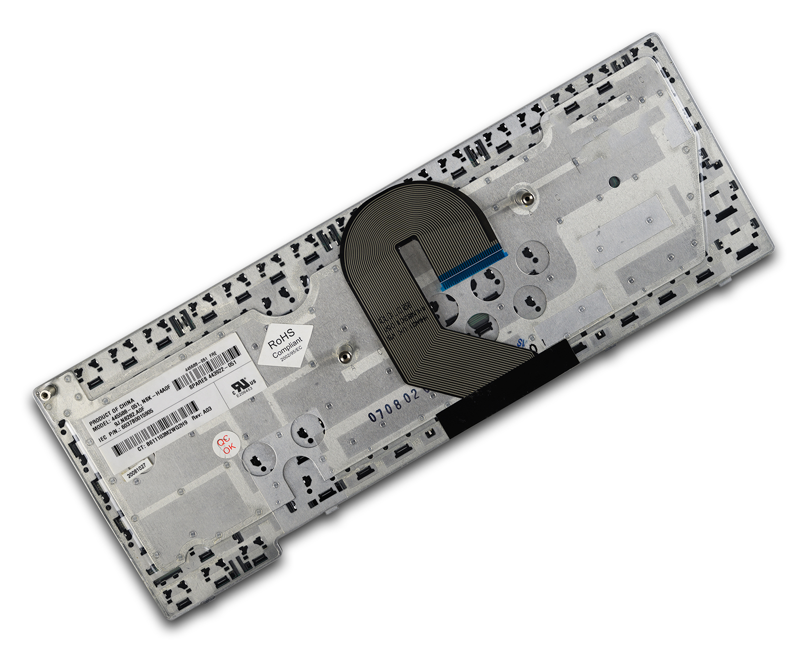HP 6510b Tastatur (GER) Schwarz 443922-041