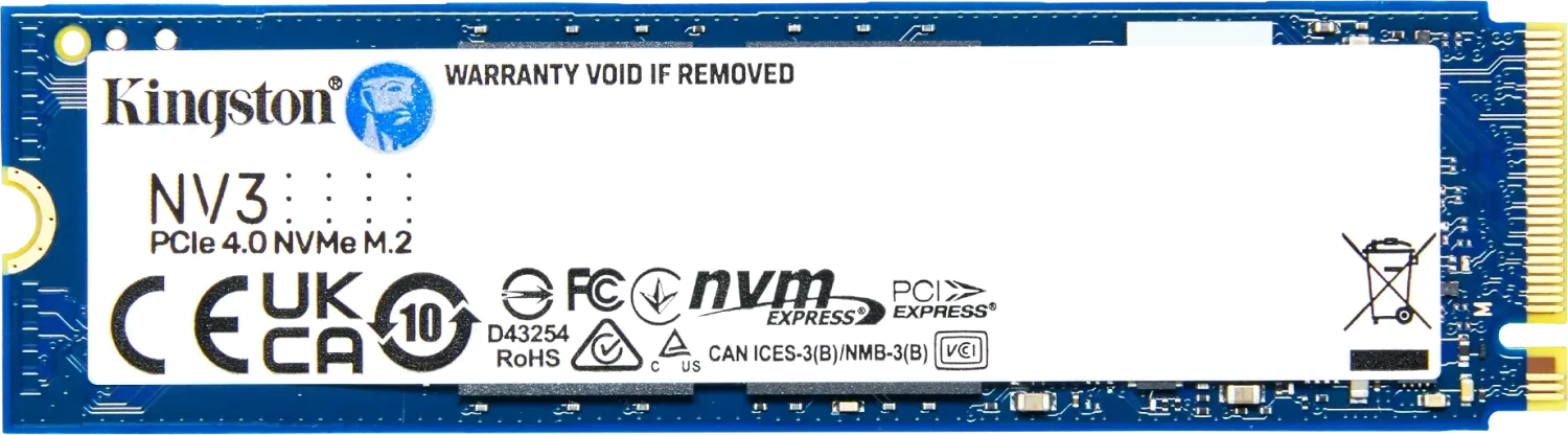 Kingston NV3 NVMe PCIe 4.0 SSD 4TB, M.2 2280 / M-Key / PCIe 4.0 x4