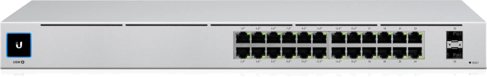 Ubiquiti UniFiSwitch 24 Rackmount Gigabit Managed Switch, 24x RJ-45, 2x SFP, 95W PoE+