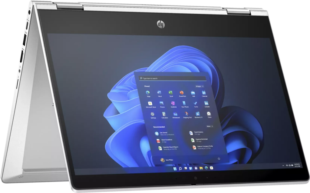 HP ProBook x360 435 G10, Pike Silver, Ryzen 5 7530U, 16GB RAM, 512GB SSD, DE